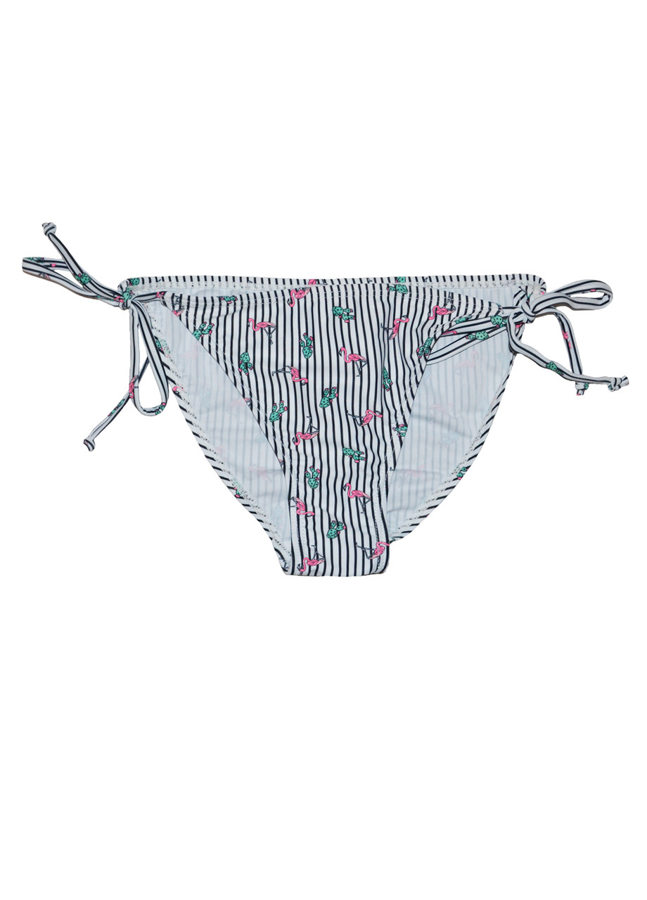 Купальні плавки жіночі з квітами на зав'язках