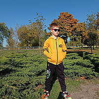 Яркий теплый костюм на флисе для мальчика 128 см,Турция