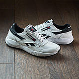 Кросівки Чоловічі Натуральна Шкіра Білі, фото 5