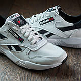 Кросівки Чоловічі Натуральна Шкіра Білі, фото 9