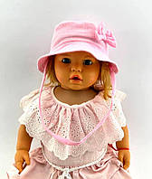 Панама дитяча 44 розмір бавовна для хлопчика панамка головні убори рожевий (ПД226)