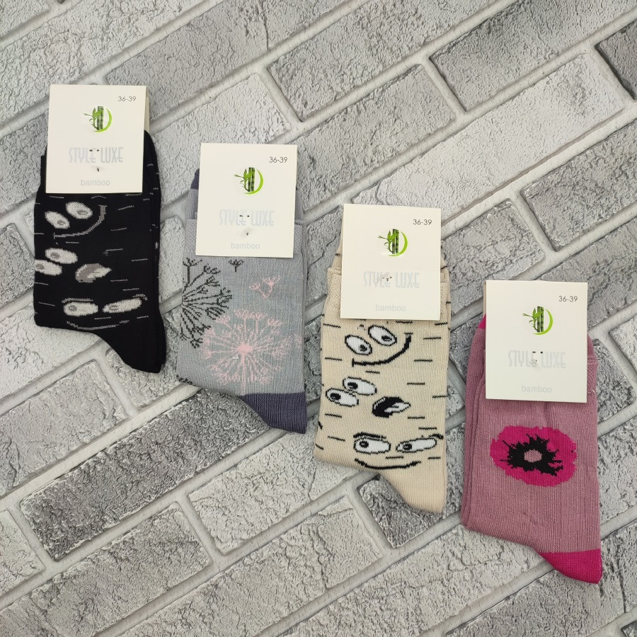 Шкарпетки жіночі високі весна/осінь р.36-39 малюнок асорті Стиль Люкс 30025112, фото 1