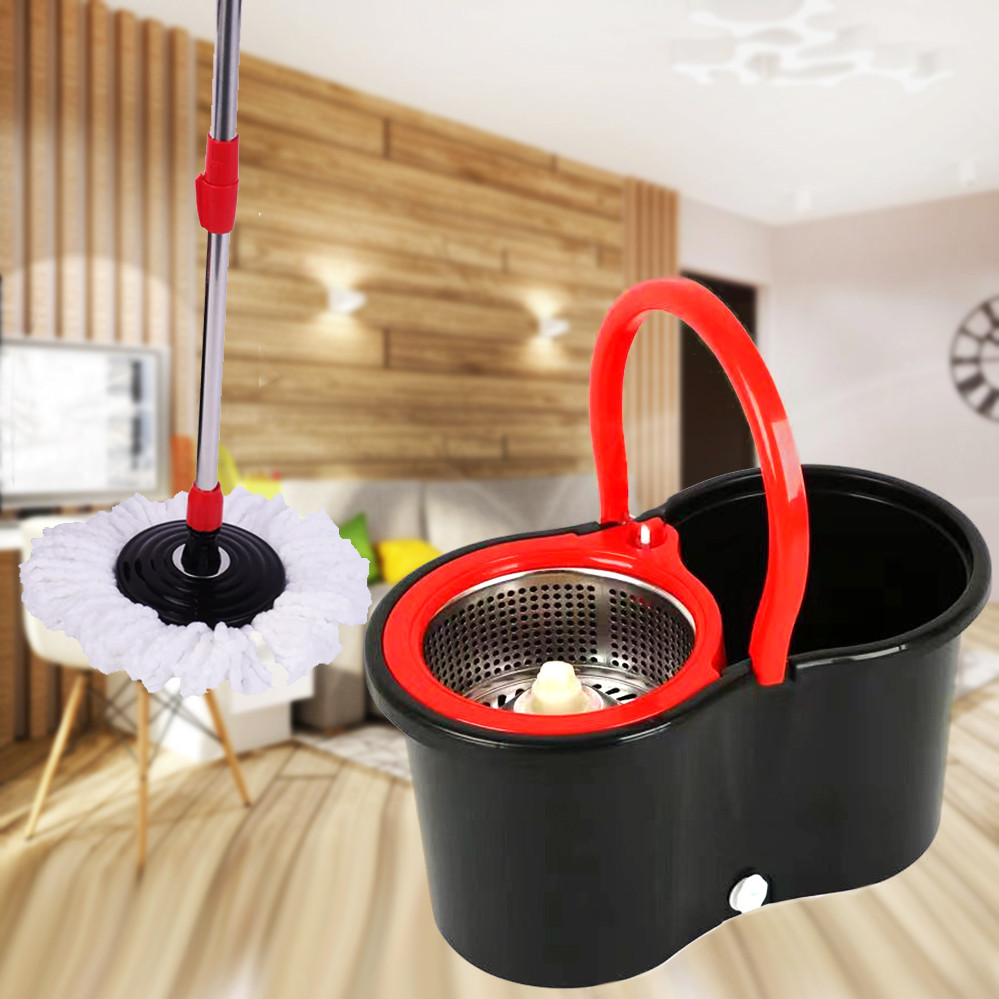 Швабра з відром Spin Mop з автоматичним віджиманням та полосканням турбо швабра ледарка з центрифугою