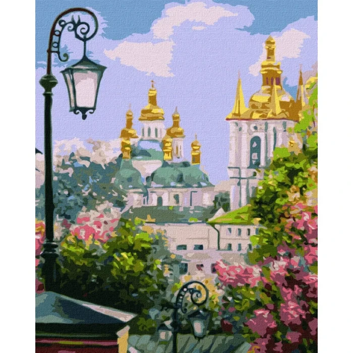 Картина за номерами Київ золотоверхий навесні ©Kateryna Lisova. Ideyka 40Х50СМ