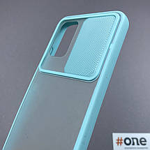 Чохол для Xiaomi Redmi 9T матовий із шторкою для камери чохол на телефон сяомі редмі 9т бірюзовий cur, фото 5