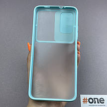 Чохол для Xiaomi Redmi 9T матовий із шторкою для камери чохол на телефон сяомі редмі 9т бірюзовий cur, фото 4