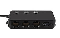 4x USB-розгалужувач гнізда прикурювача Польща Izoxis 16856, фото 5