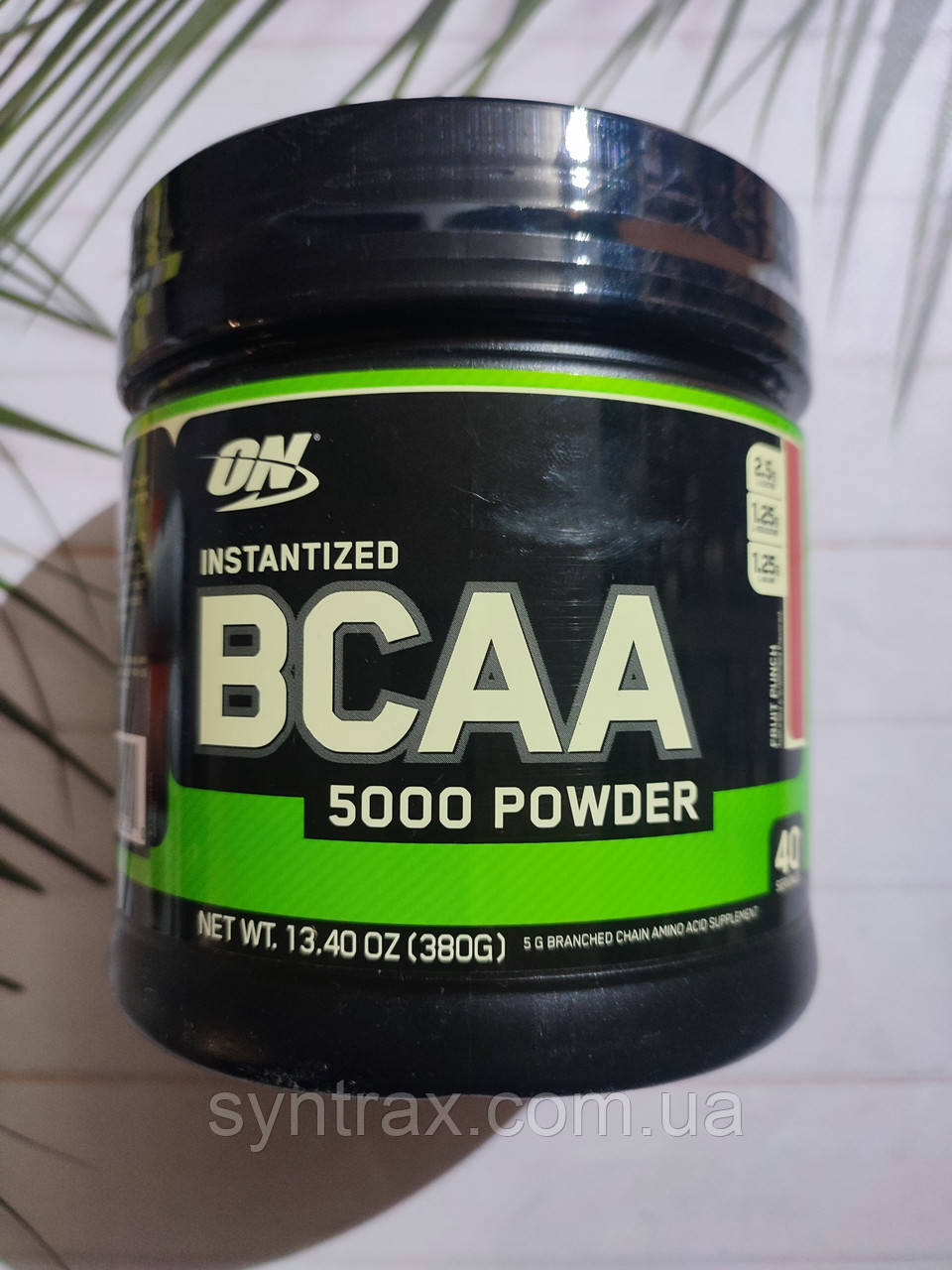 ON BCAA 5000 зі смаком Optimum Nutrition бця біля порошку