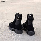 Черевики зимові чорні  на суцільній підошві натуральна замша  36 р-р, фото 2