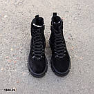 Черевики зимові чорні  на суцільній підошві натуральна замша  36 р-р, фото 7