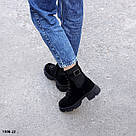 Черевики зимові чорні  на суцільній підошві натуральна замша  36 р-р, фото 6