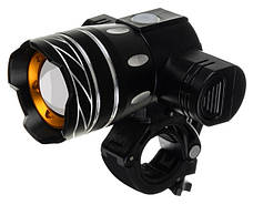 Велосипедний ліхтар T6 USB + задній ліхтар Польща Trizand 18669, фото 3