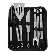 Приладдя для барбекю — набір з 9 аксесуарів + чохол Польща Kaminer 13001, фото 3