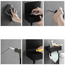 Тримач туалетного паперу Ruhhy 20178 з поличкою Польща Ruhhy 20178, фото 4