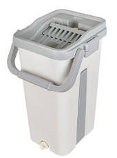 Плоска швабра з двокамерним відром + 4 накладки Польща Iso Trade 16300, фото 2