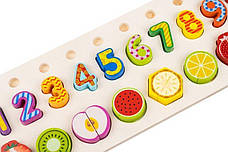 Дерев'яний сортувальник для фруктів і цифр Польща Iso Trade 14844, фото 5