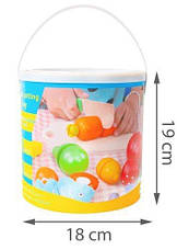 Дерев'яна нарізка овочів у відрі Польща Iso Trade 12535, фото 3