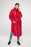 Жіноча демісезонна стьобана куртка М-39 червоний, фото 8