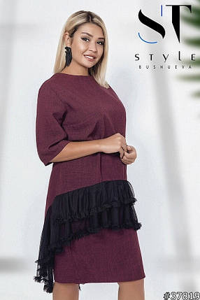 Шикарний жіночий костюм Двійка Блузка+Спідниця, тканина "Гарабардин" 50, 52 розмір 50, фото 1