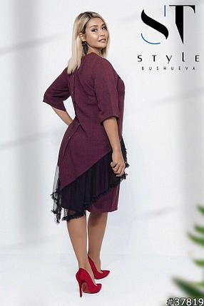 Шикарний жіночий костюм Двійка Блузка+Спідниця, тканина "Гарабардин" 50, 52 розмір 50, фото 2