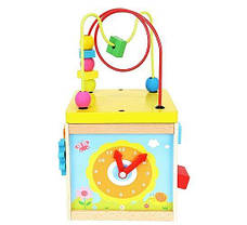 Сортувальник — розвивальний кубик із годинником Польща Kruzzel 9368, фото 4