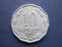 Монета 10 сентаво Чили 1978 фауна кондор