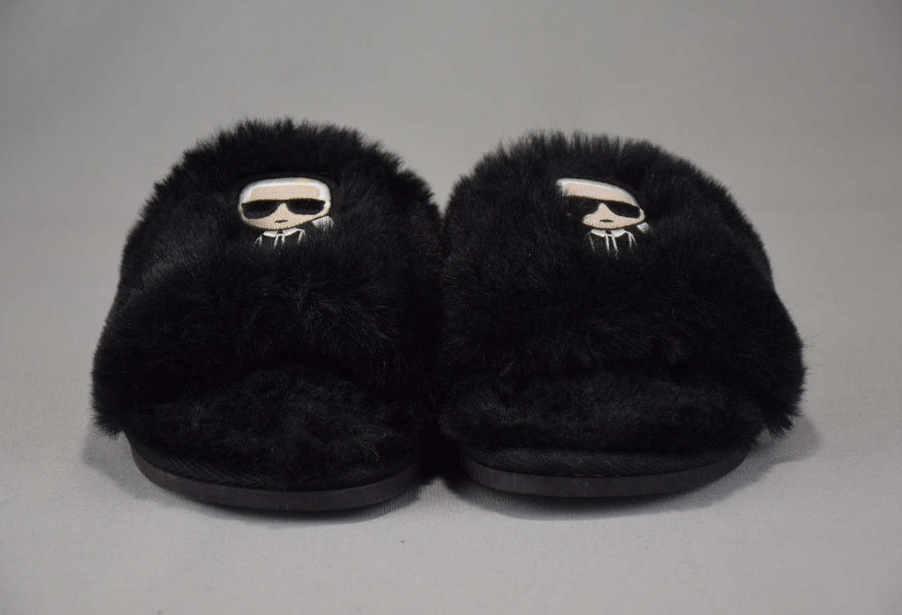 Karl Lagerfeld Salotto II Ikonic Twin шлепанцы тапочки женские зимние меховые. 37-39 р. - фото 2 - id-p1757253281