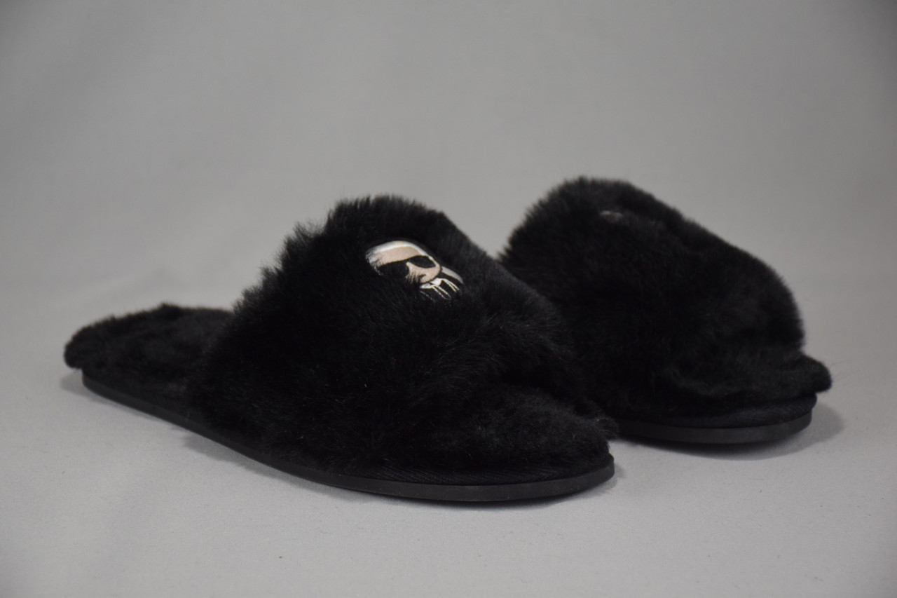 Karl Lagerfeld Salotto II Ikonic Twin шлепанцы тапочки женские зимние меховые. 37-39 р. - фото 1 - id-p1757253281