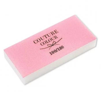 Баф брусок білий/рожевий COUTURE Color Slim Sanding 100/180 грит