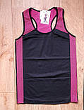 Спортивний костюм жіночий для фітнесу, комплект топ майка+лосини М/XL р. Рожевий (44-48), фото 4