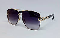 Dita очки мужские солнцезащитные фиолетово серый градиент в золотой металлической оправе