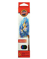 Набор акварельных цветных карандашей Koh-i-Noor Aquaerll 6 шт 3715006004KS