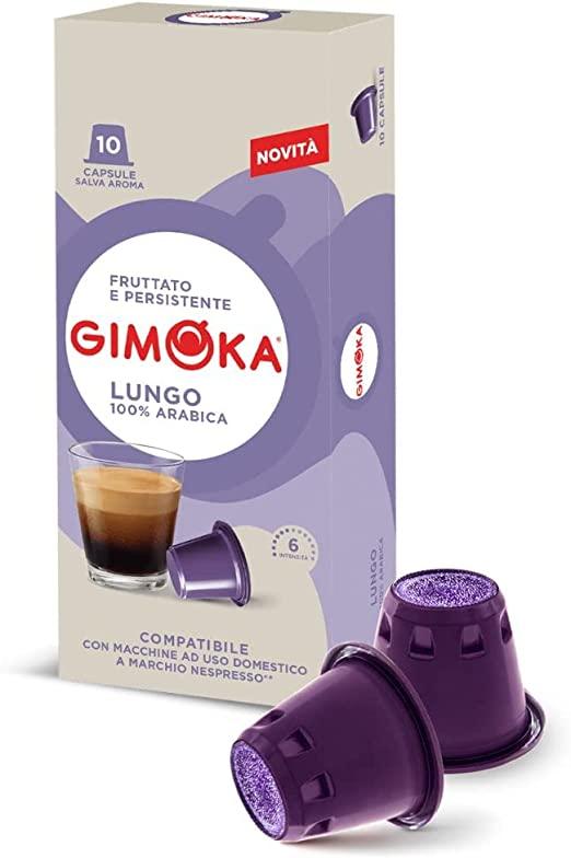 Кава в капсулах Gimoka Nespresso lungo 6 (10 шт) 100% Арабіка Джимока Неспресо Лунго