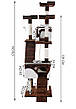 Котяче дерево 170 см коричнево-біле Польща Malatec 2779, фото 10