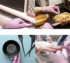 Нітрилові рукавички 100 шт. С - рожевий Польща Iso Trade 20581, фото 3