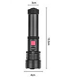 Ручний тактичний світлодіодний ліхтар акумуляторний BAILONG BL-X72-P90 + ZOOM, фото 3