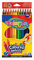 Цветные карандаши Colorino Jumbo 17.5 см 12 цветов + Точилка 15530PTR