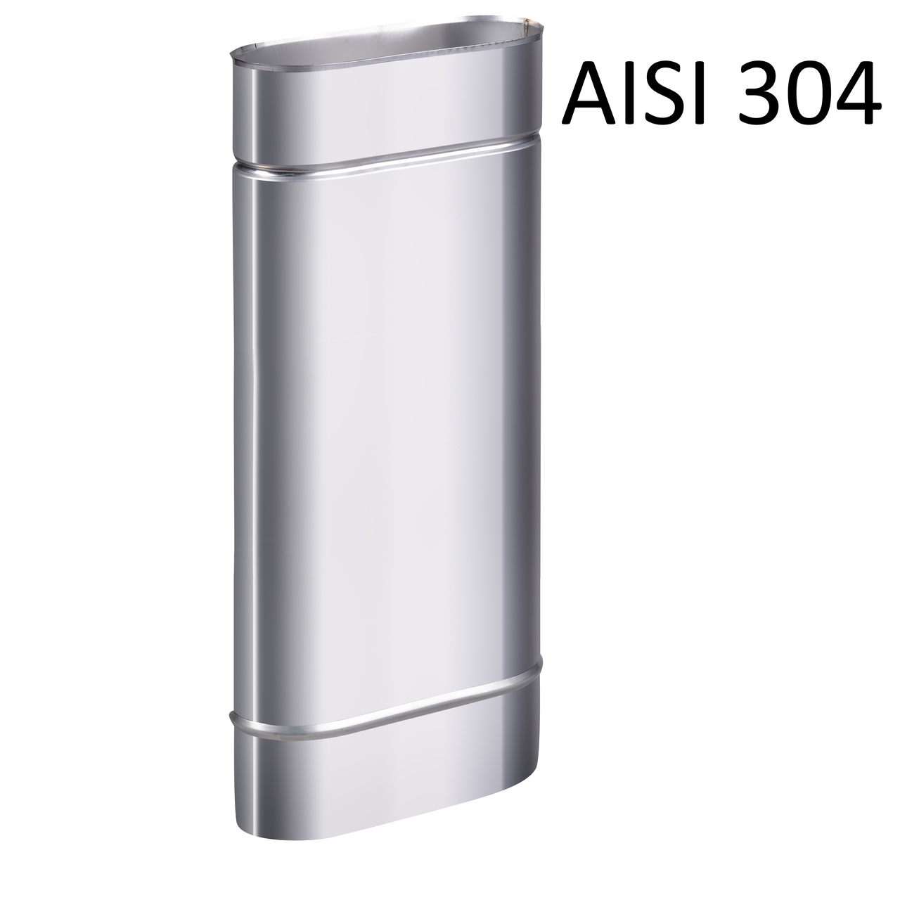 Труба овальна 100х200 мм 0,5 мм 1 метр Aisi 304 Stalar (70281)