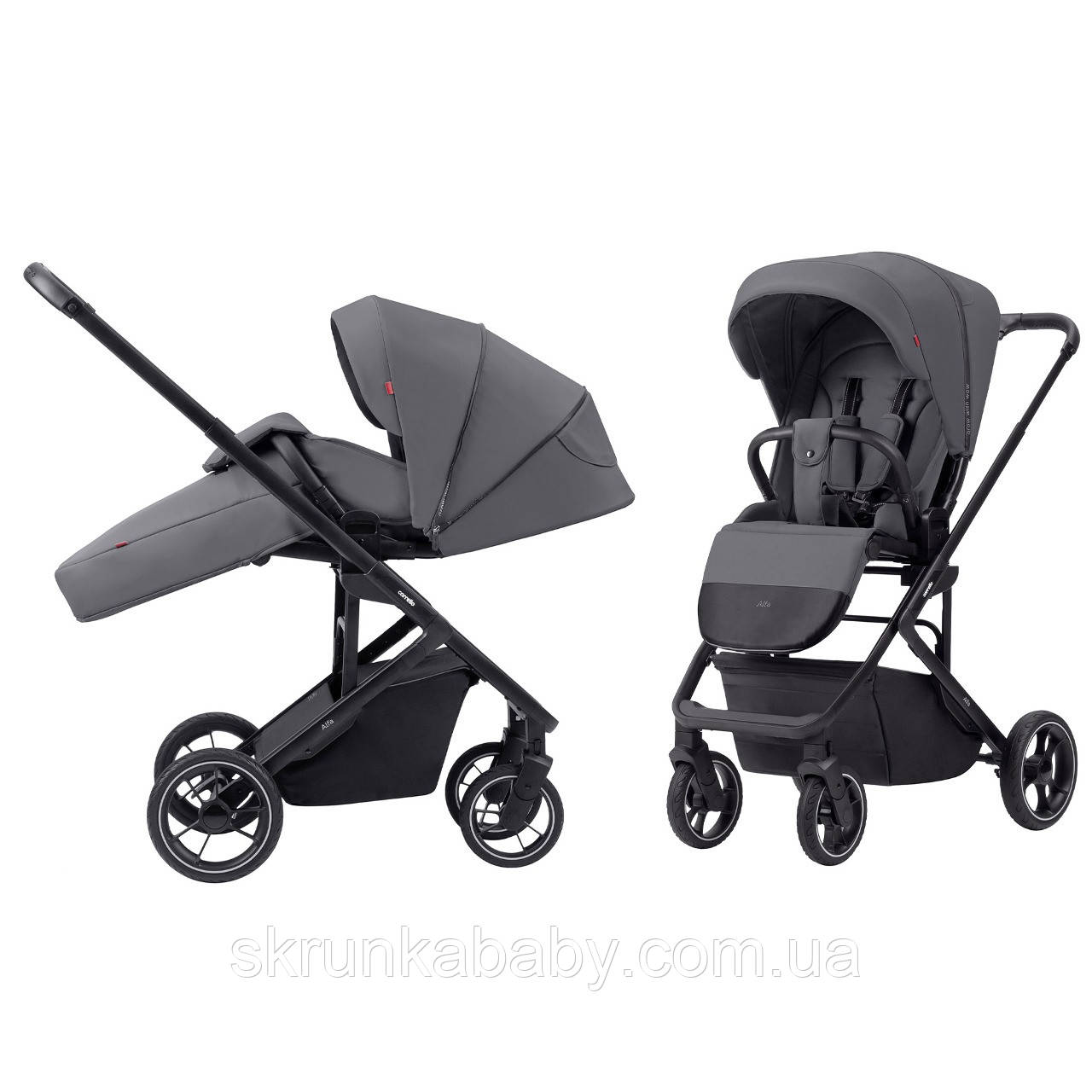Прогулянкова коляска Carrello Alfa 2023 (реверсивний блок) Graphite Grey