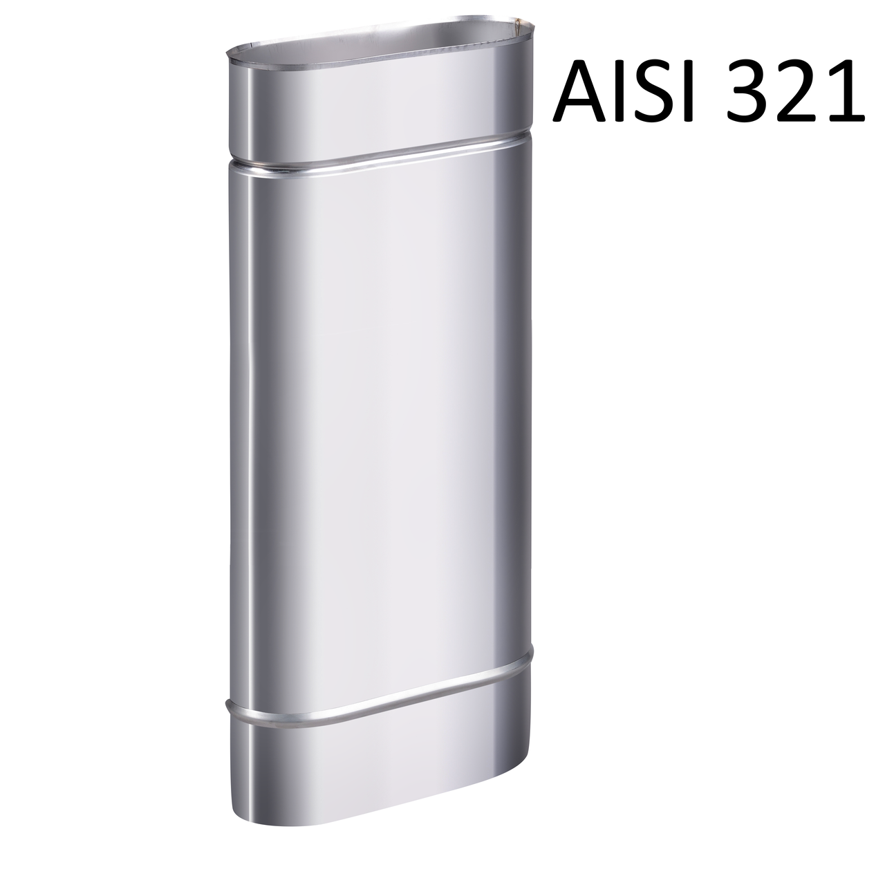 Труба овальна 110х220 мм 1 мм 1 метр Aisi 321 Stalar (70564)