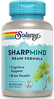 Solaray, SharpMind Brain Formula (60 капс.), гинкго билоба, кошачий коготь, мукуна