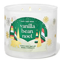 1, Большая ароматизированная свеча Bath and Body Works на 3 фитиля Vanilla Bean Noel Оригинал