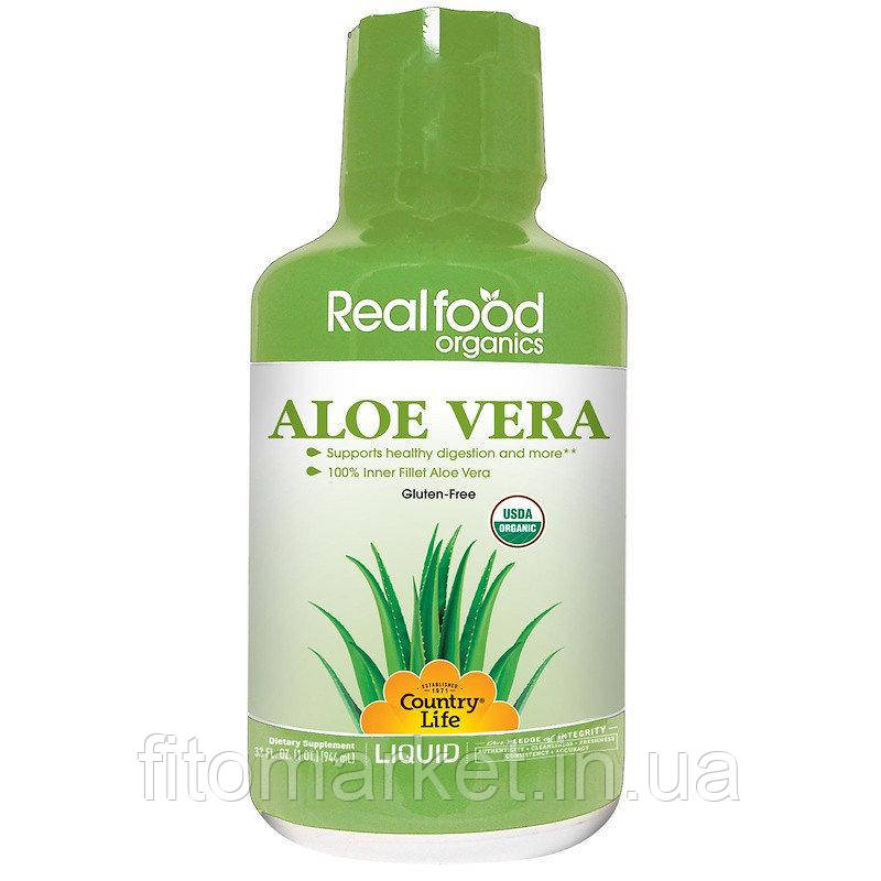 Real food organics Aloe Vera (Алое віра) 944 мл ТМ Кантрі Лайф / Country Life