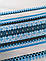 Тканий лляний рушник Волинські візерунки з блакитним орнаментом 70 см, фото 2