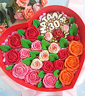 Шоколадный подарочный набор букет Подарок женщине девушке Цветы розы из шоколада Шоколад ручной работы