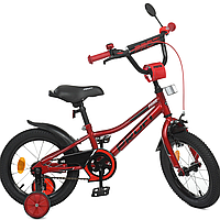 Детский велосипед с дополнительными колесами Profi Prime Y14221 красный