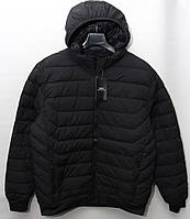 Куртка чоловіча демісезонна батальна під гумку розміри 56-64, чорного кольору