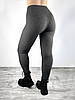 Лосини жіночі трикотажні у великих розмірах Легінси трикотажні в рубчик Сірий колір 3XL, фото 6