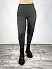 Лосини жіночі трикотажні у великих розмірах Легінси трикотажні в рубчик Сірий 3XL, фото 7