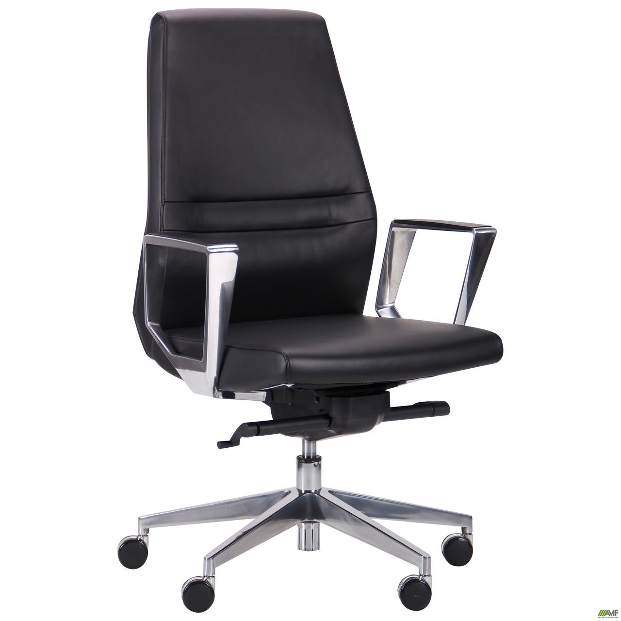 Офісне крісло шкіряне Larry LB чорне, фото 1